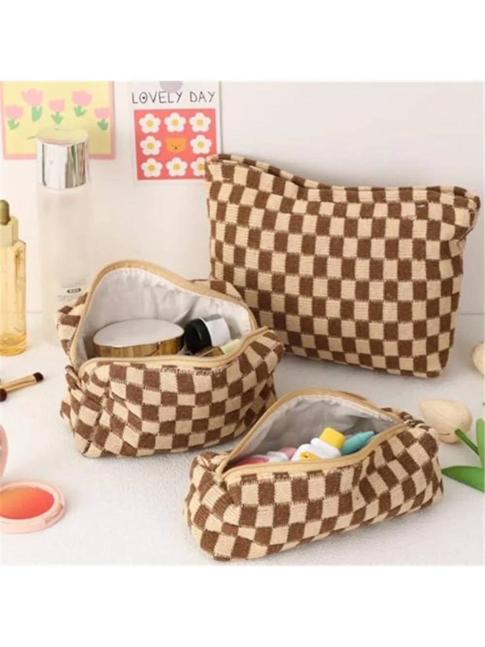 Makeup Bag Cosmetic Bag for Women,1Pcs Large Capacity Makeup Bags